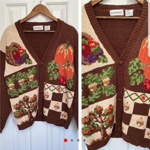 Brown Vintage Fall Cardigan